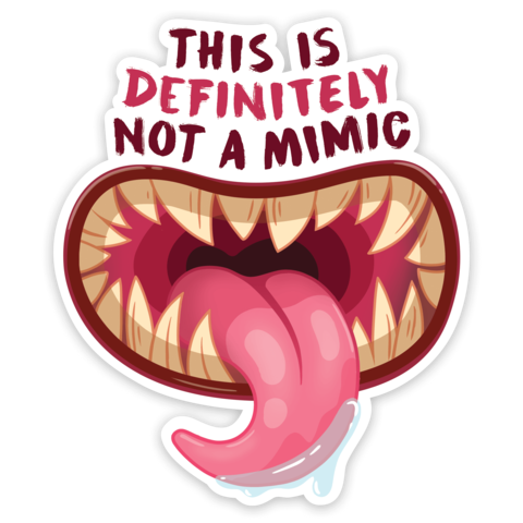 Transparent Not a Mimic Sticker