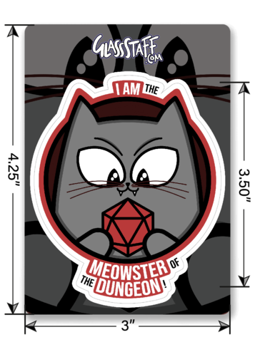 Meowster of the Dungeon Sticker