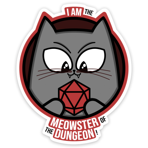 Meowster of the Dungeon Sticker