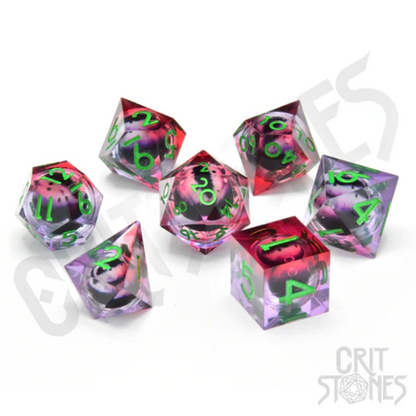 Poison Ivy Vision Floating Eye RPG Dice Set