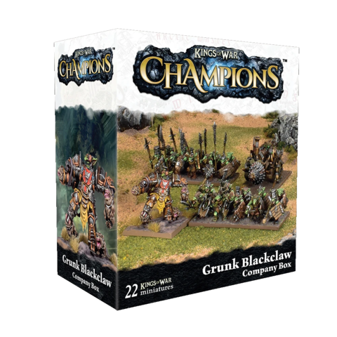Preorder - Kings of Wars Champions Grunk Blackclaw Company Box - DE