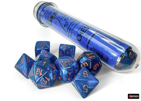 Borealis® Polyhedral Midnight™/copper 7-Die Set (with bonus die)