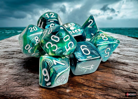 Lustrous® Polyhedral Neptune™/grey 7-Die Set (with bonus die)