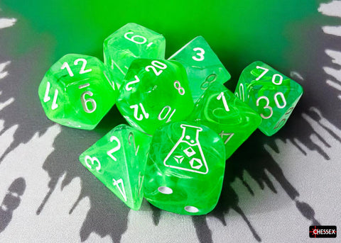 Nebula® Polyhedral Gelatinous/white 7-Die Set (with bonus die)