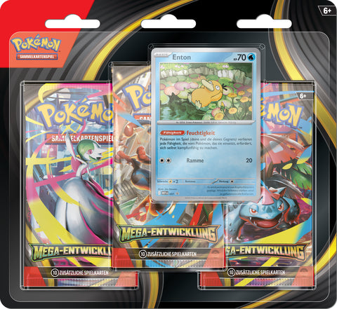 Preorder - Pokemon ME01 Mega-Entwicklung 3-Pack Blister DE MBE6