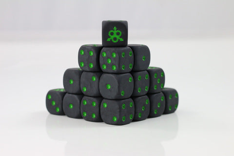 Preorder - Black Pox D6 Fantasy Dice 20Stk