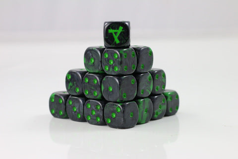 Preorder - Green Magic D6 Fantasy Dice 20Stk
