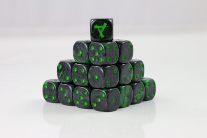 Preorder - Green Magic D6 Fantasy Dice 20Stk