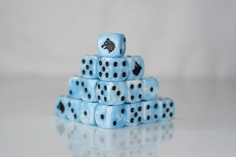 Preorder - Icy Wolf D6 Sci-Fi Dice 20Stk