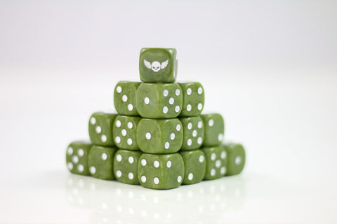 Preorder - Winged Skull D6 Sci-Fi Dice 20Stk