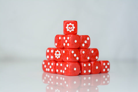 Preorder - Industrial Skull D6 Sci-Fi Dice 20Stk