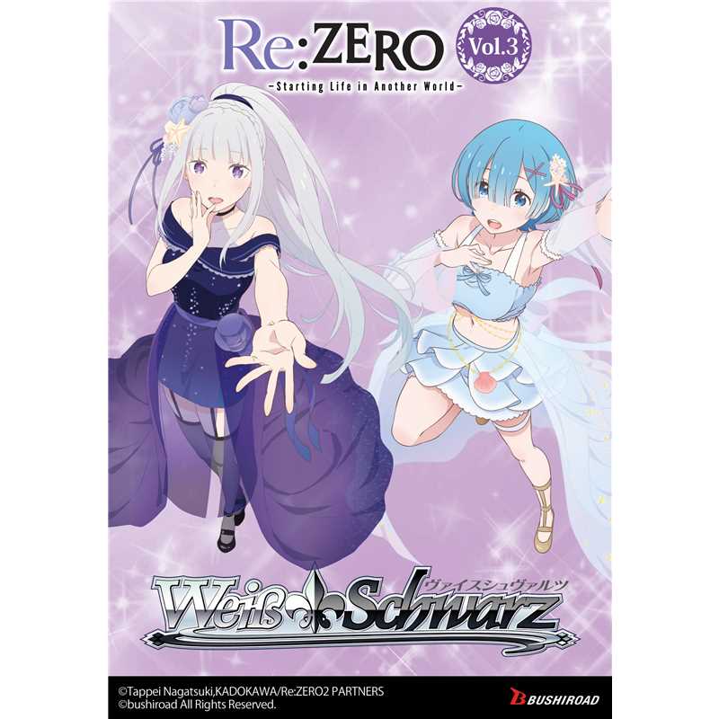 Preorder - Booster Box Weiß Schwarz Re:ZERO -Starting Life in Another World- Vol.3 (12 boosters) - ENG