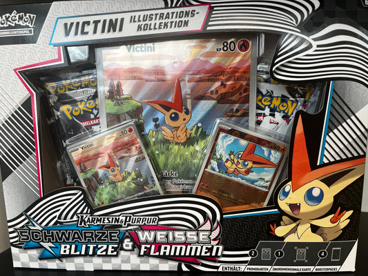 Pokemon- Schwarze Blitze & Weisse Flammen - Victini Immustration Kollektion - DE