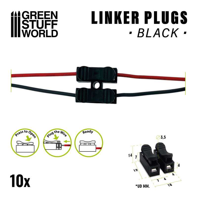 2pins Linker-Stecker - Pack x10
