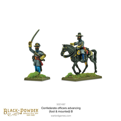 Confederate Officers Advancing (Foot & Mounted) B