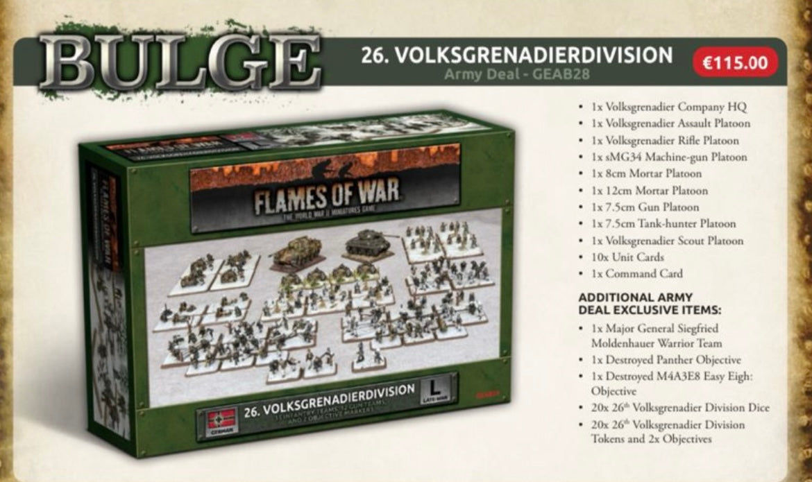 26. VOLKSGRENADIERDIVISION Army Deal - Limited