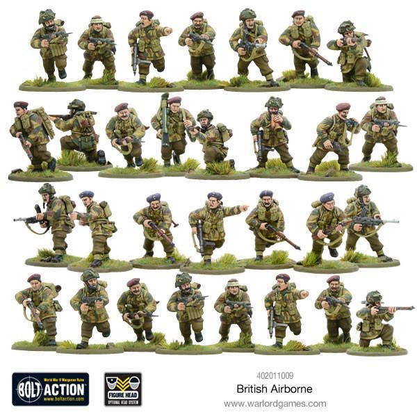 British Airborne WWII Allied Paratroopers (plastic)