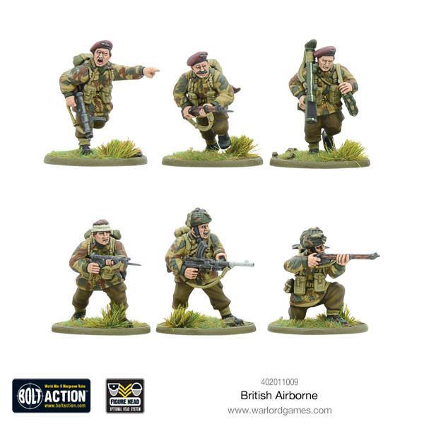 British Airborne WWII Allied Paratroopers (plastic)