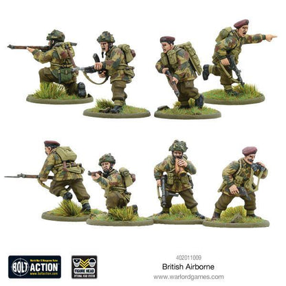 British Airborne WWII Allied Paratroopers (plastic)