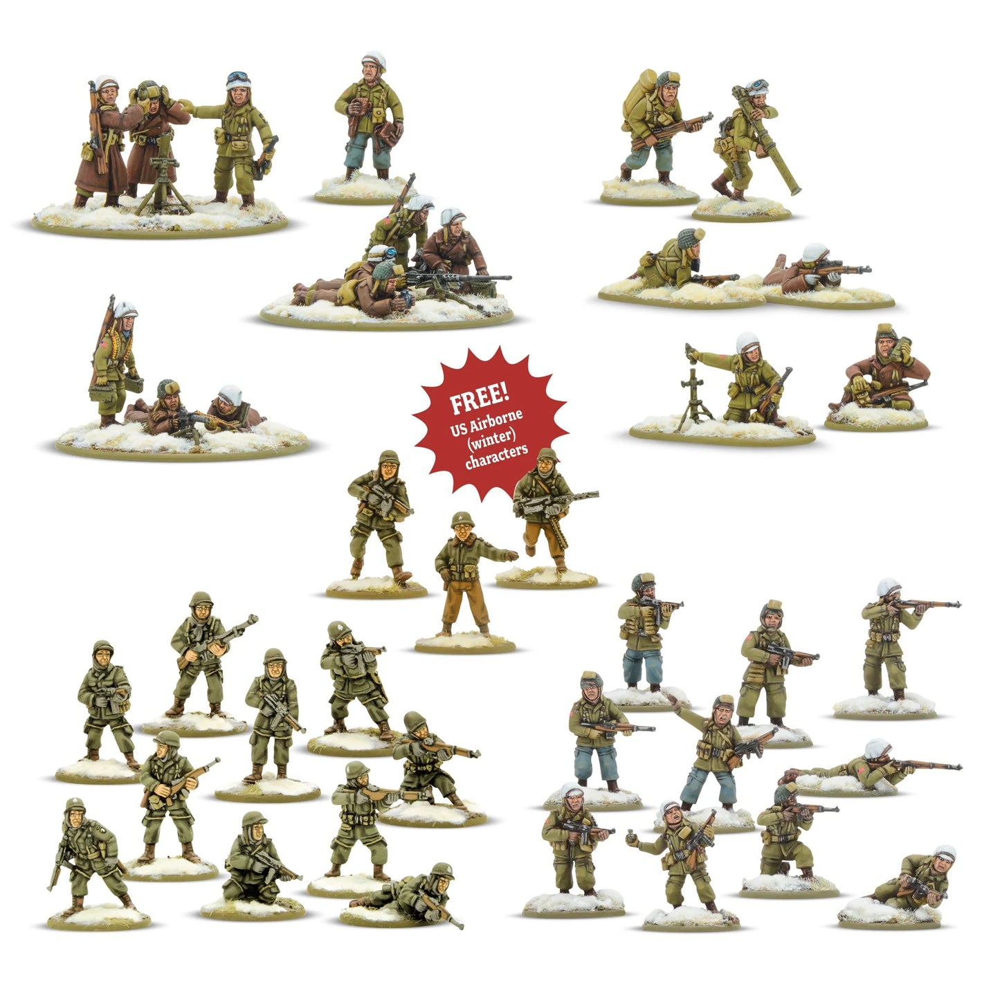 Preorder - US Airborne (Winter) Rifle & Heavy Weapons Platoons