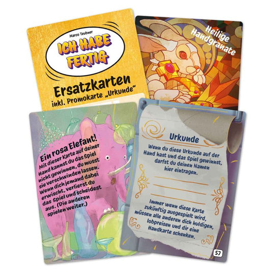 Ich habe fertig! - Ersatzkarten inkl. Promo "Urkunde"