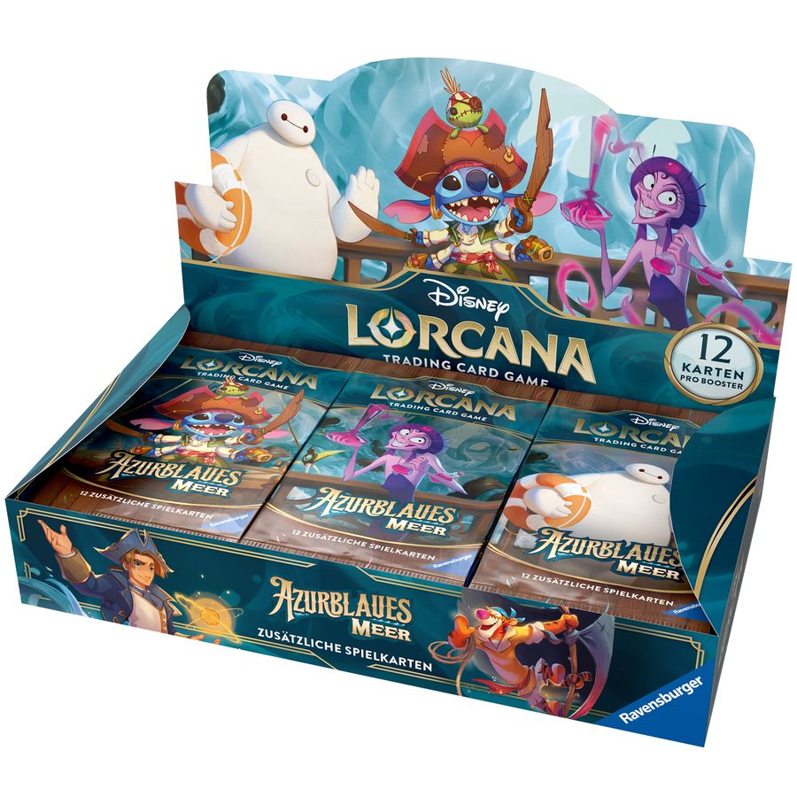 Disney Lorcana: Set 6 - Azurite Sea - Display mit 24 Booster Packs (Deutsch) - Trading Cards