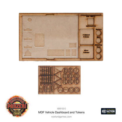 Preorder - Achtung Panzer! MDF Vehicle Dashboard And Tokens