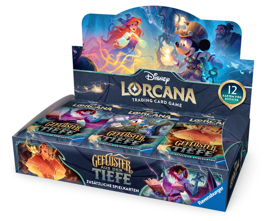 Preorder - Disney Lorcana: Set 10 - Geflüster aus der Tiefe - Display mit 24 Booster Packs (Deutsch)