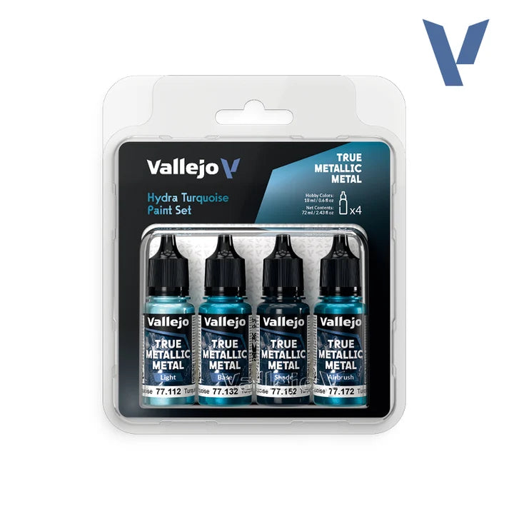 Hydra Turquoise Paint Set - 4 metallic paints for miniatures