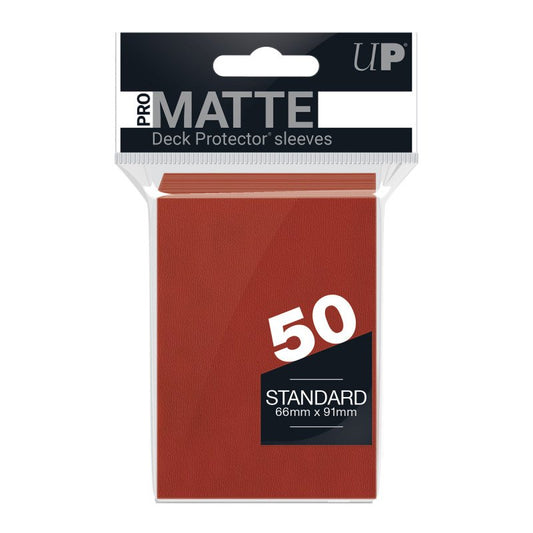 UP - Standard Sleeves: Red [Matte] (50 Sleeves)