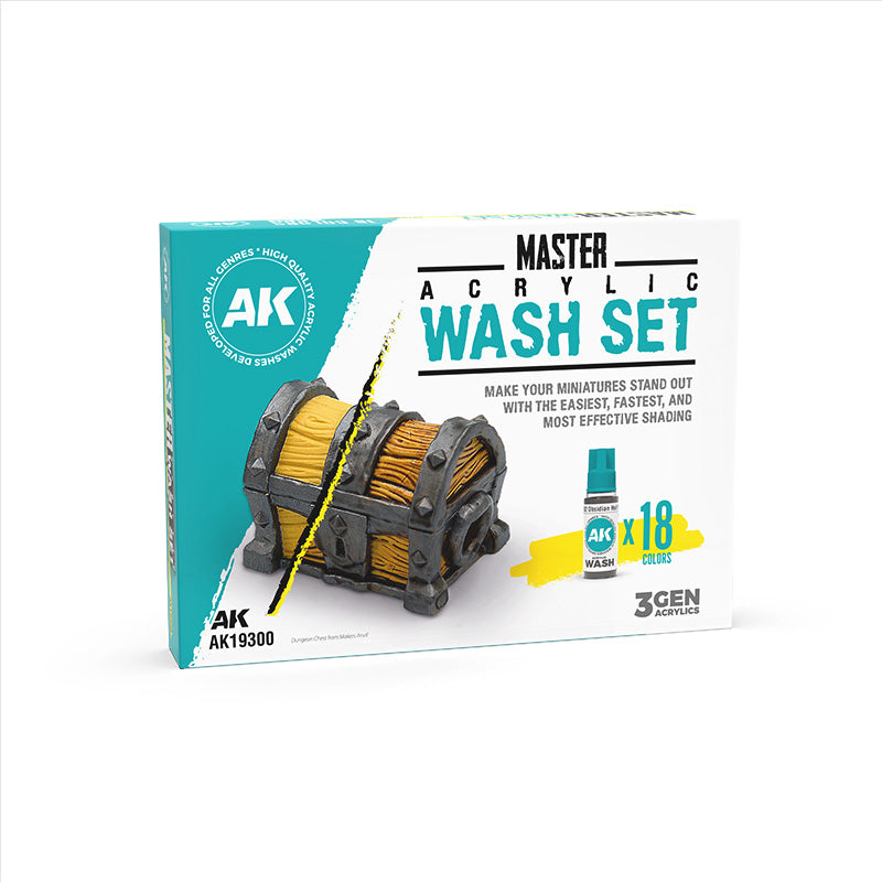 Preorder - MASTER ACRYLIC WASH SET – FULL RANGE (18 COLORS)