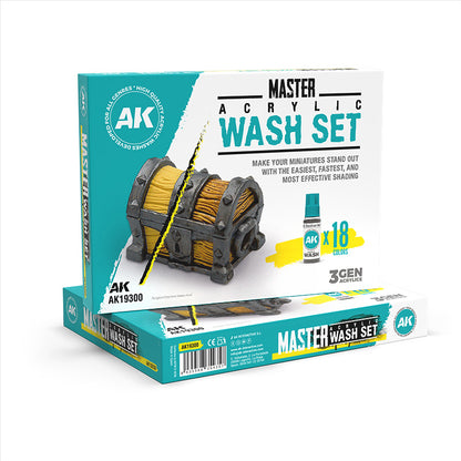 Preorder - MASTER ACRYLIC WASH SET – FULL RANGE (18 COLORS)