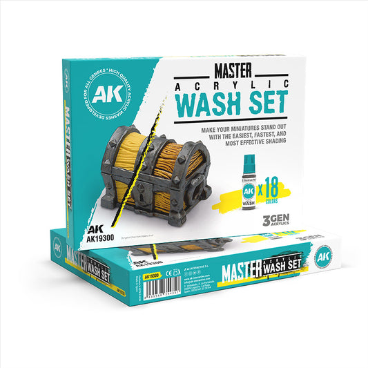 Preorder - MASTER ACRYLIC WASH SET – FULL RANGE (18 COLORS)