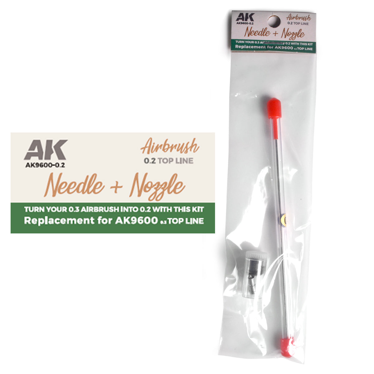 NEEDLE + NOZZLE 0.2 REPLACEMENT FOR AK9600