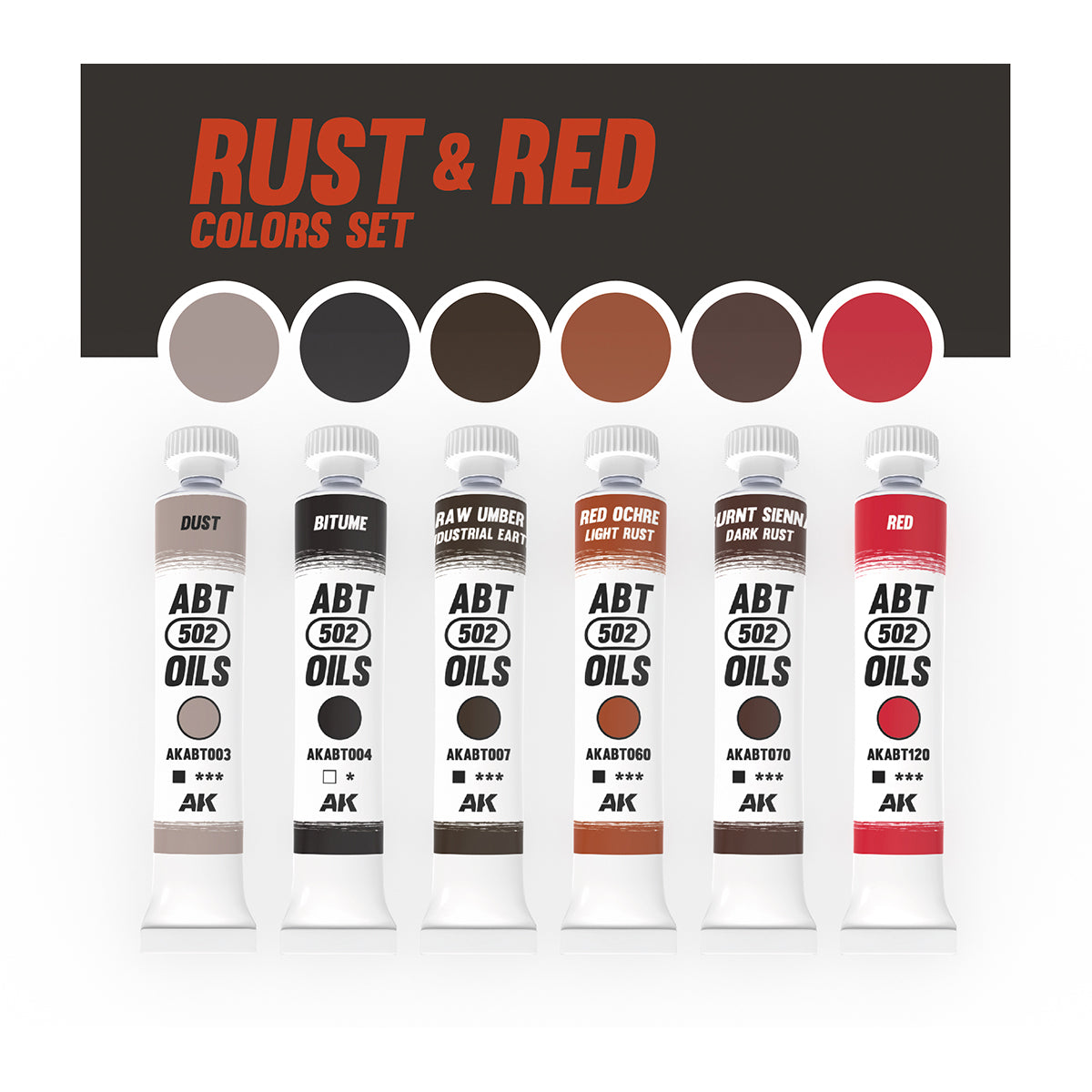 RUST & RED COLORS SET