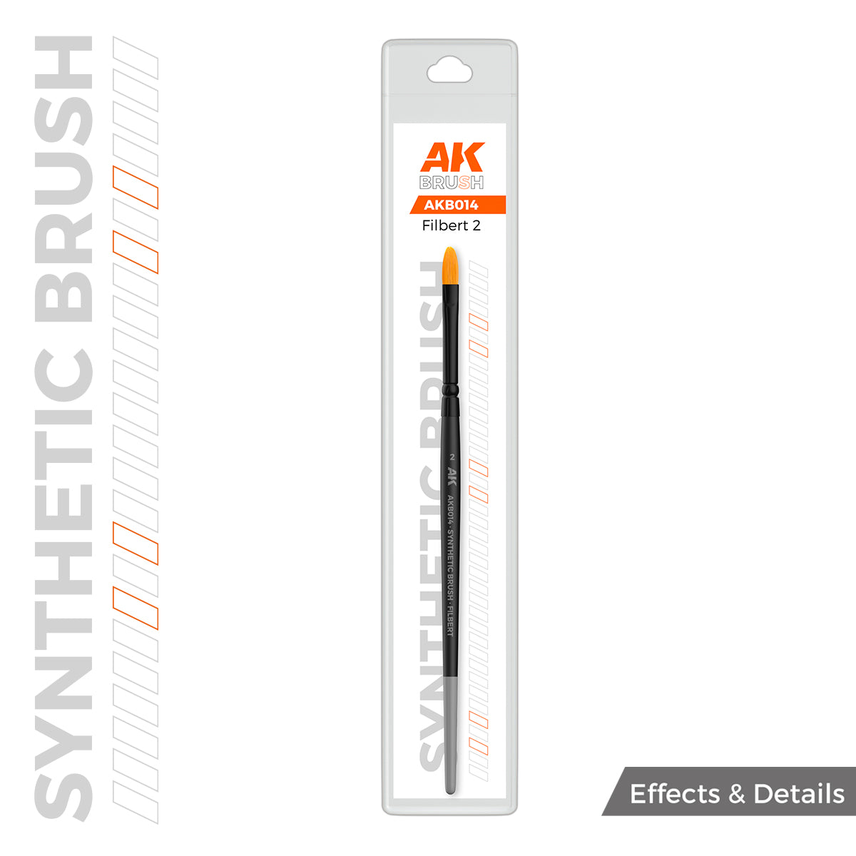 AK SYNTHETIC BRUSH – FILBERT 2