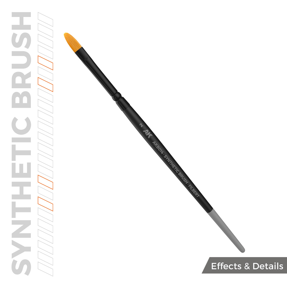 AK SYNTHETIC BRUSH – FILBERT 2