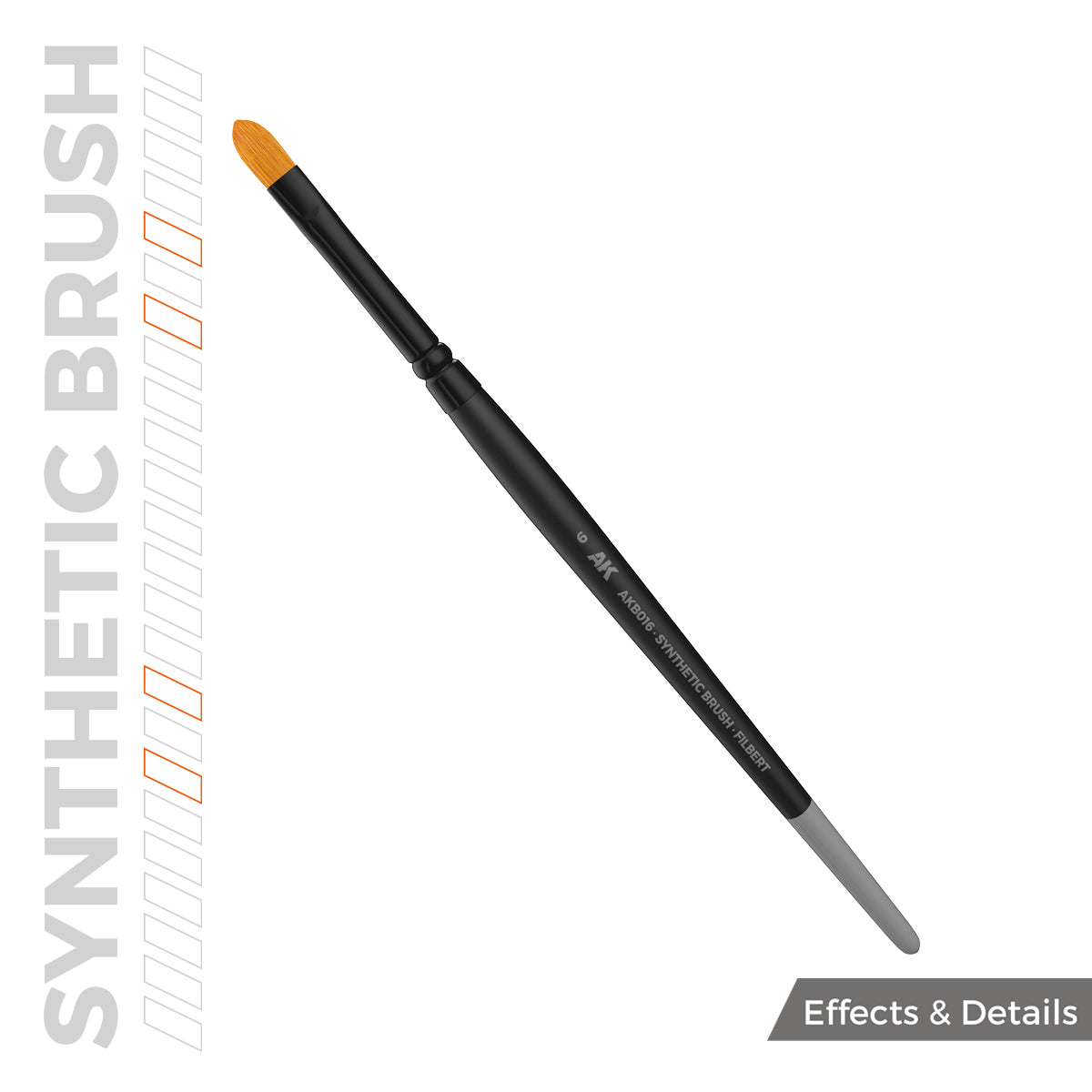 AK SYNTHETIC BRUSH – FILBERT 6