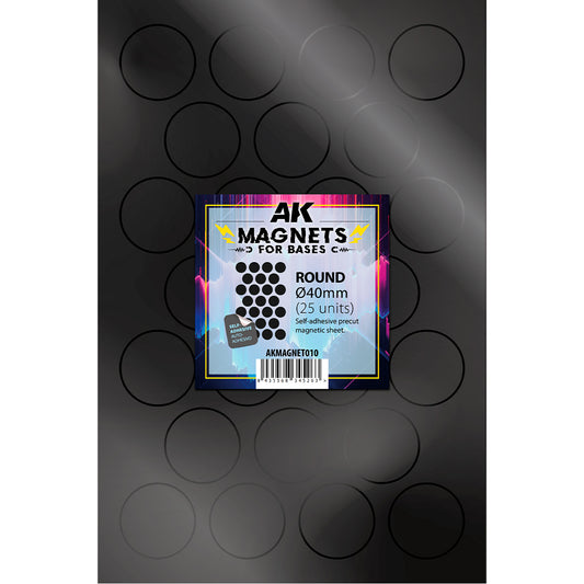 ROUND MAGNET FOR BASES Ø40MM (25 UNITS)