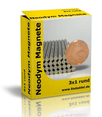 10 Neodym Magnete rund 3 x 1 mm