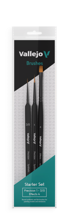 Starter Set I (Round No.1 & 3/0 Triangular Handle, Flat No.4 )