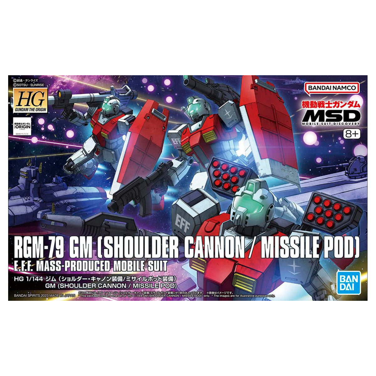 HG 1/144 RGM-79 GM (Shoulder Cannon/Missile Pod)