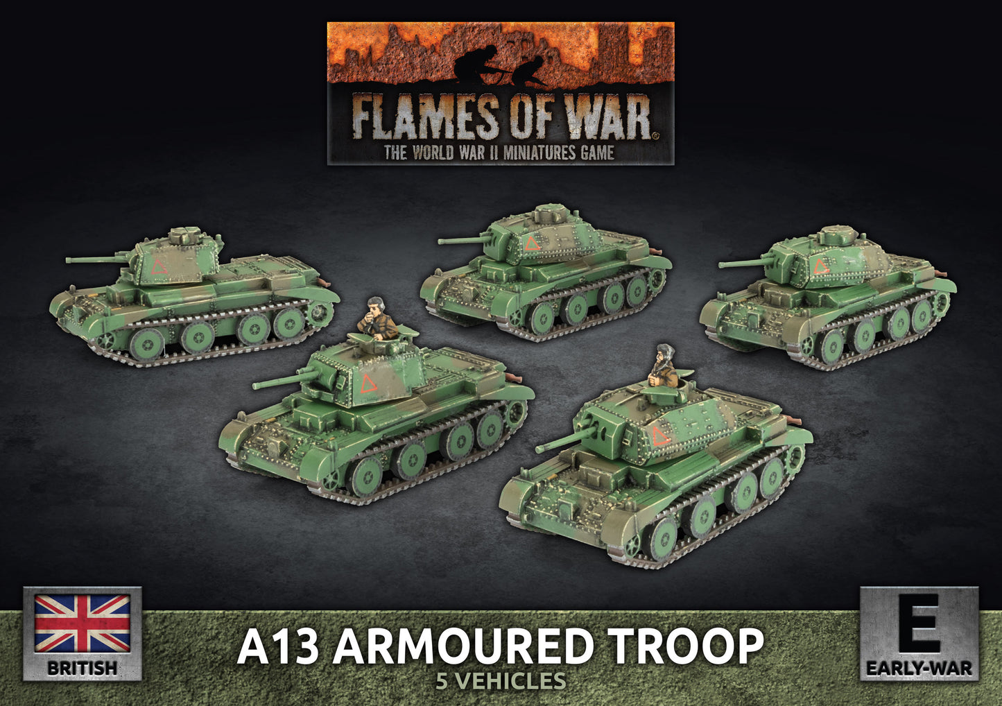 Preorder - A13 Cruiser Troop (x5 Plastic)