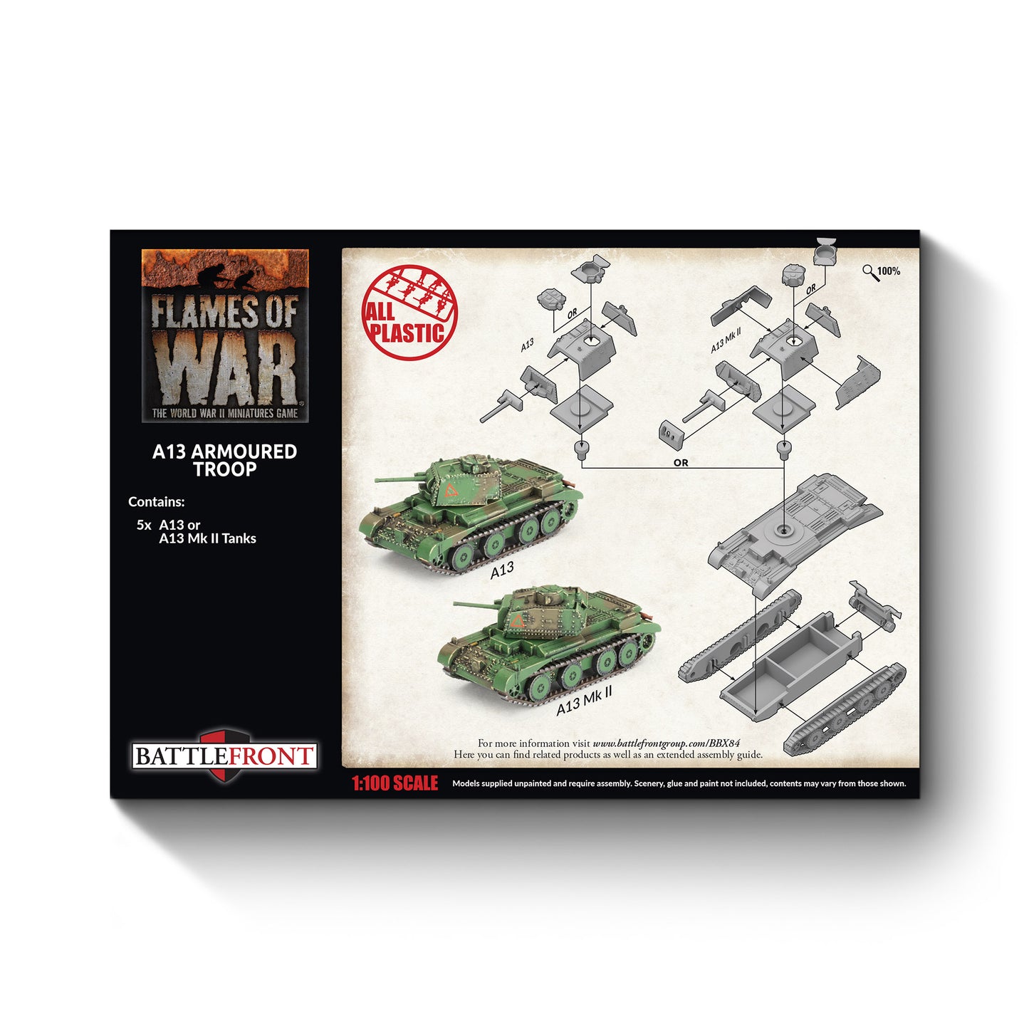 Preorder - A13 Cruiser Troop (x5 Plastic)