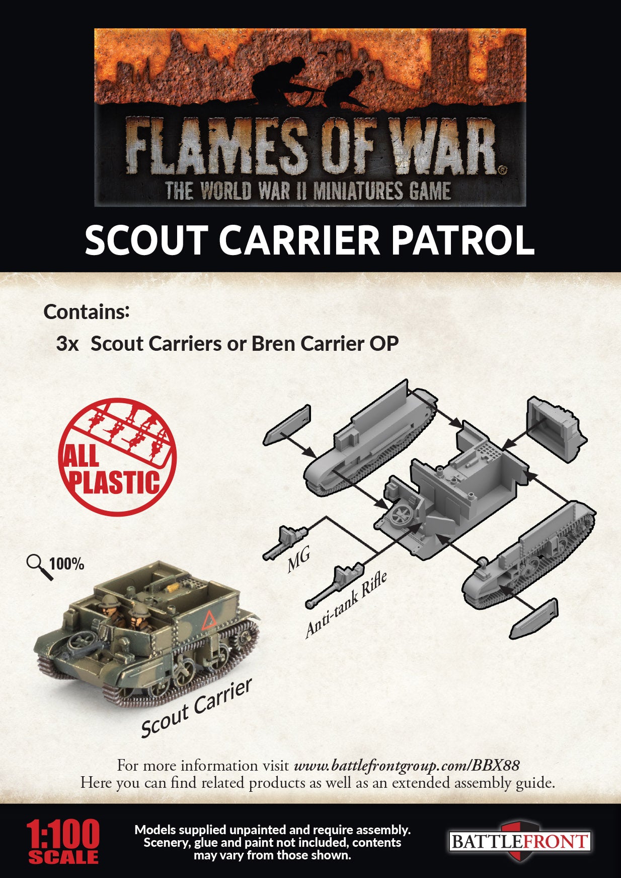 Preorder - Scout Carrier Platoon (x3 plastic)