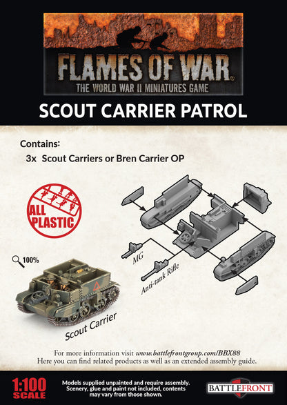 Preorder - Scout Carrier Platoon (x3 plastic)