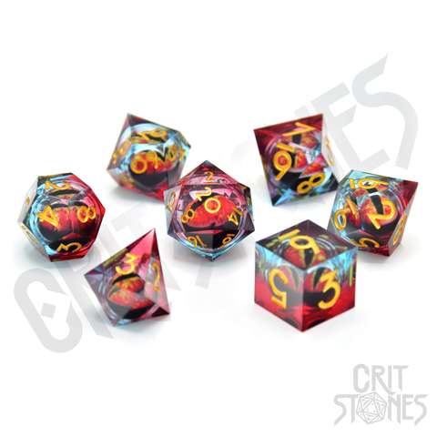 Chromatic Dragon's Gaze Floating Eye RPG Dice Set