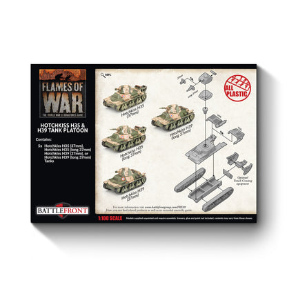 Preorder - H35 / H39 Hotchkiss Tank Platoon (x5 Plastic)