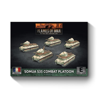Preorder - S-35 Somua Tank Platoon (x5 Plastic)