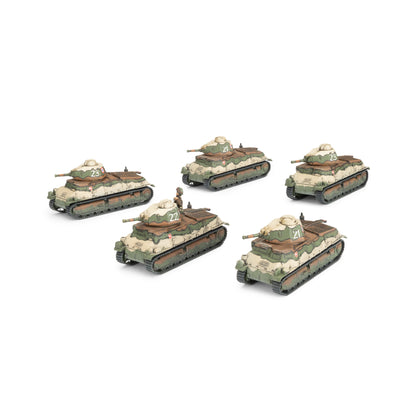 Preorder - S-35 Somua Tank Platoon (x5 Plastic)